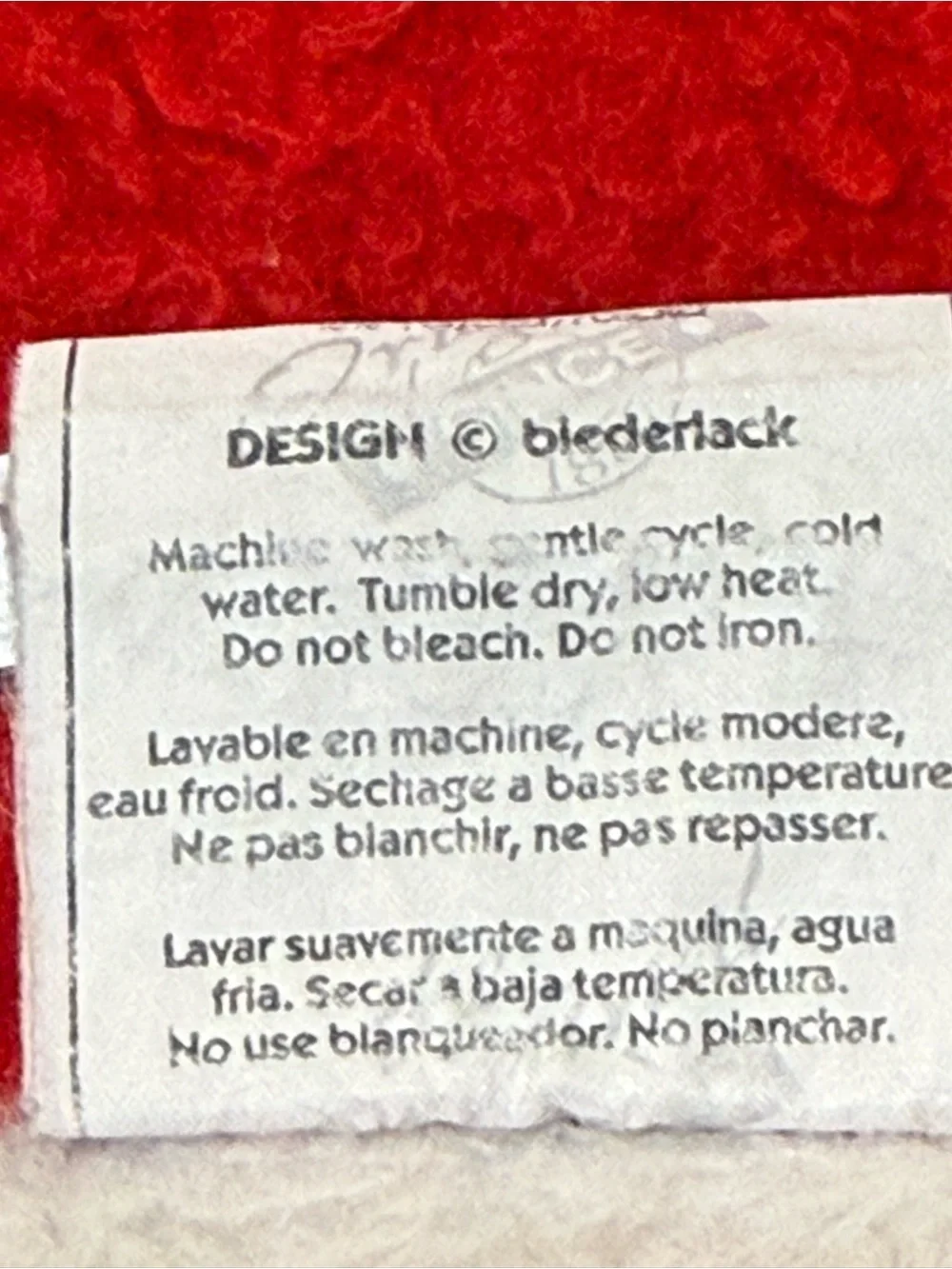 Nebraksa Huskers VTG Biederlack Red & White 51” X 56” Throw Blanket